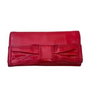 Kate Spade Red Ribbon Clutch Wallet